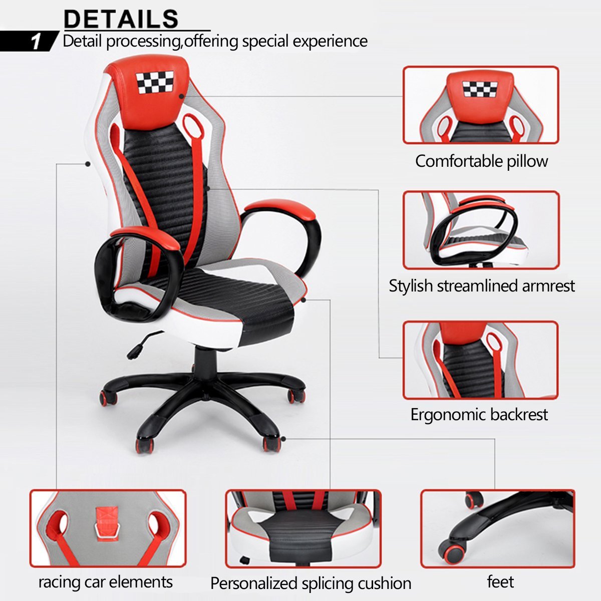 EMINEM - כחול - כיסא גיימינג-0345