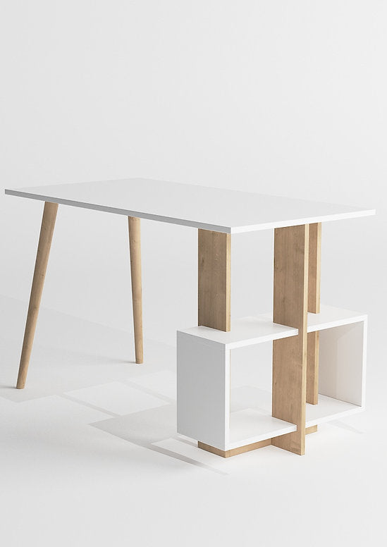 ‏‏Lagomood -סט שולחן עבודה ומדף תואם