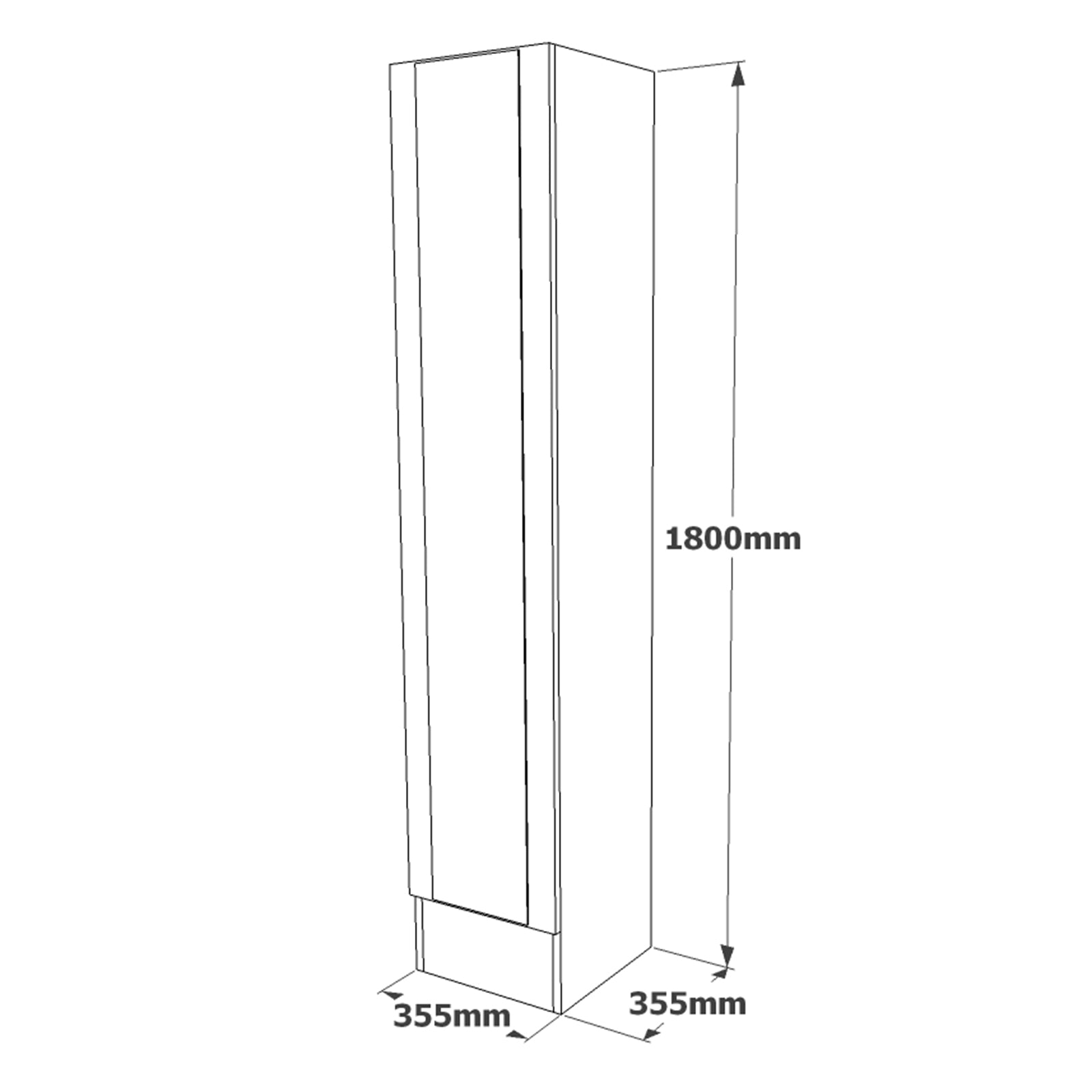 Laster - ארון מדפים רב תכליתי עם מראה