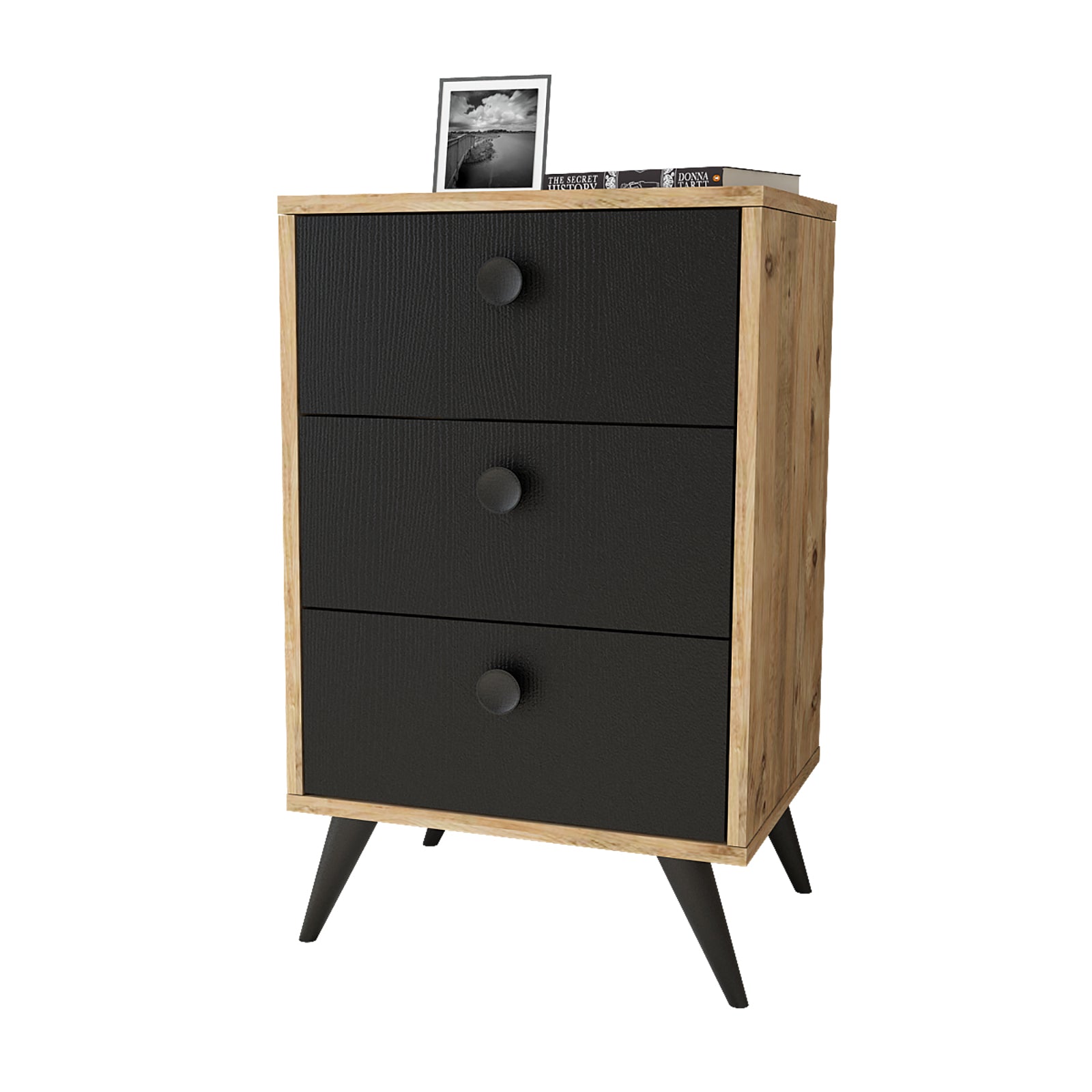 Daisy-VL68-L - אורן שחור – שידת מגירות