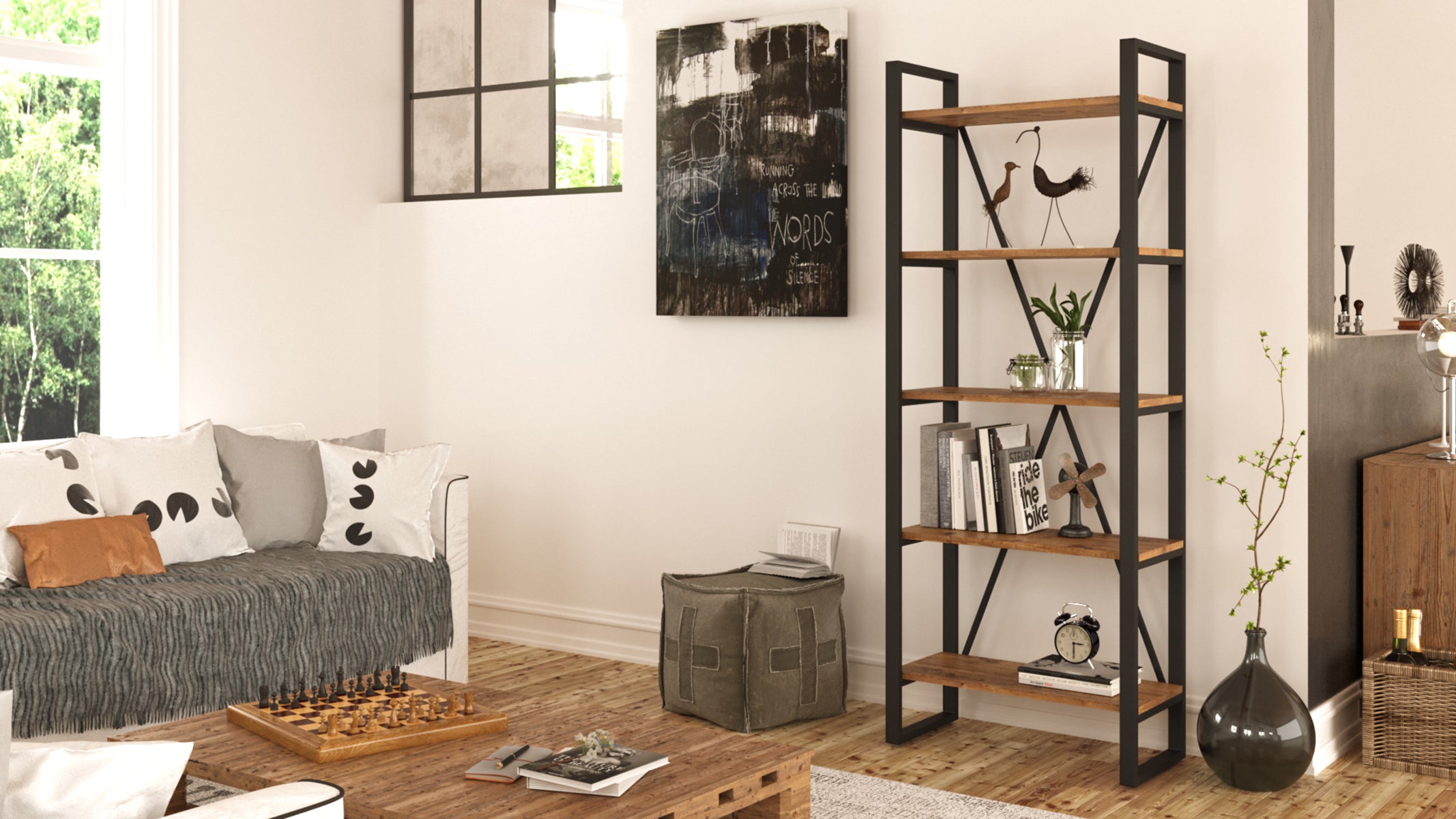 Shafer ML1- ספריה מעוצבת 5 מדפים