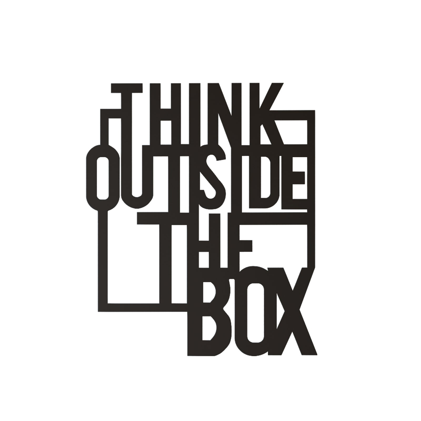 Think outside of the box LA12 – דקורציה לקיר ממתכת