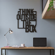 Think outside of the box LA12 – דקורציה לקיר ממתכת