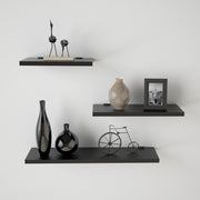 Lines  - שחור – שלישיית מדפים צפים