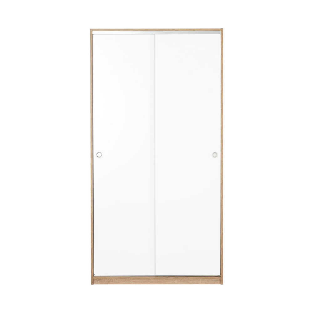 בלום WD431 – ארון מדפים לבן משולב סונומה