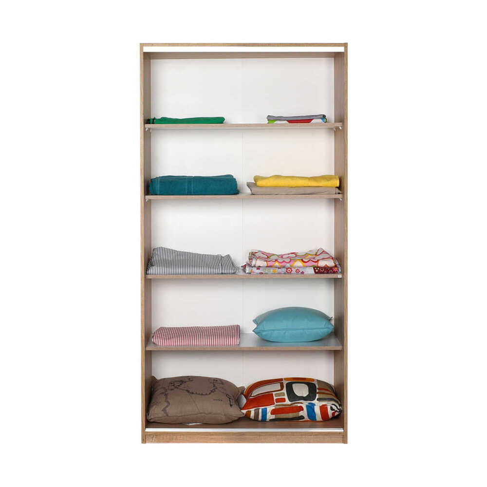 בלום WD431 – ארון מדפים לבן משולב סונומה