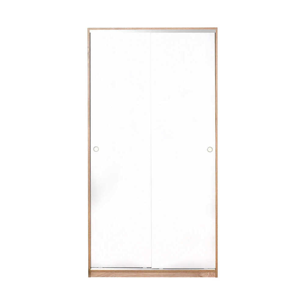 גלייד WD436 - לבן-חום-סונומה - ארון תליה ומדפים עם דלתות הזזה -