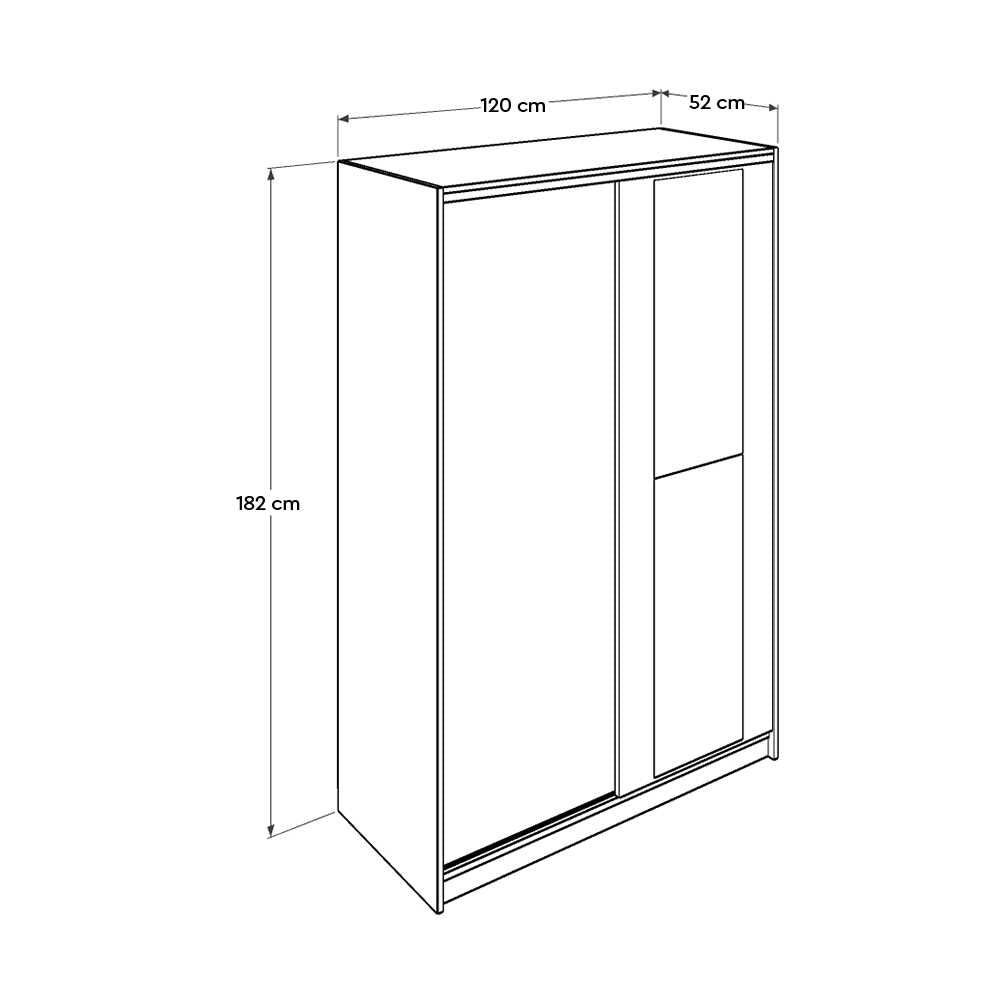 מורגן WD-512  לבן – ארון בגדים