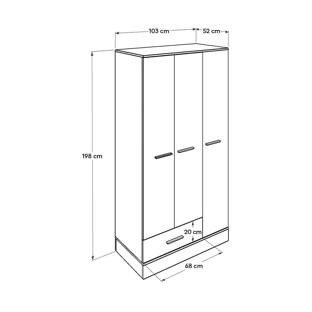 אלכסנדר 3 -  RD831 ארון בגדים