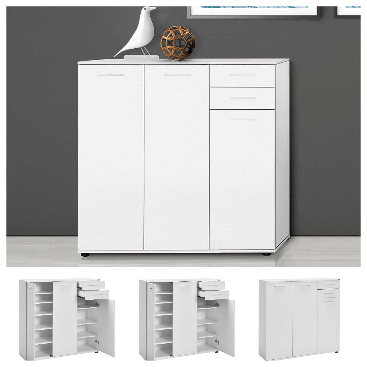 לוקי DR532  – ארון 3 דלתות רב תכליתי נמוך