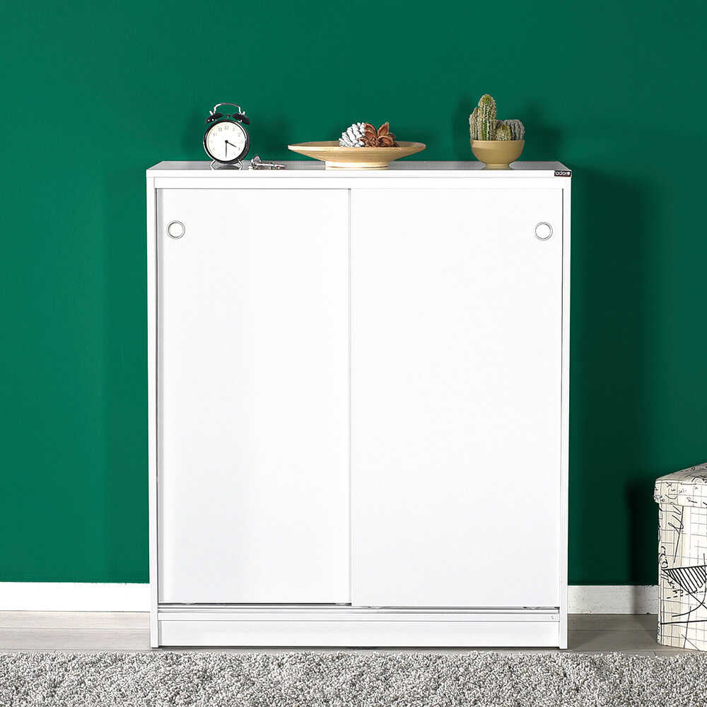 ג'ייס - DR-322  – ארון הזזה רב תכליתי נמוך - לבן