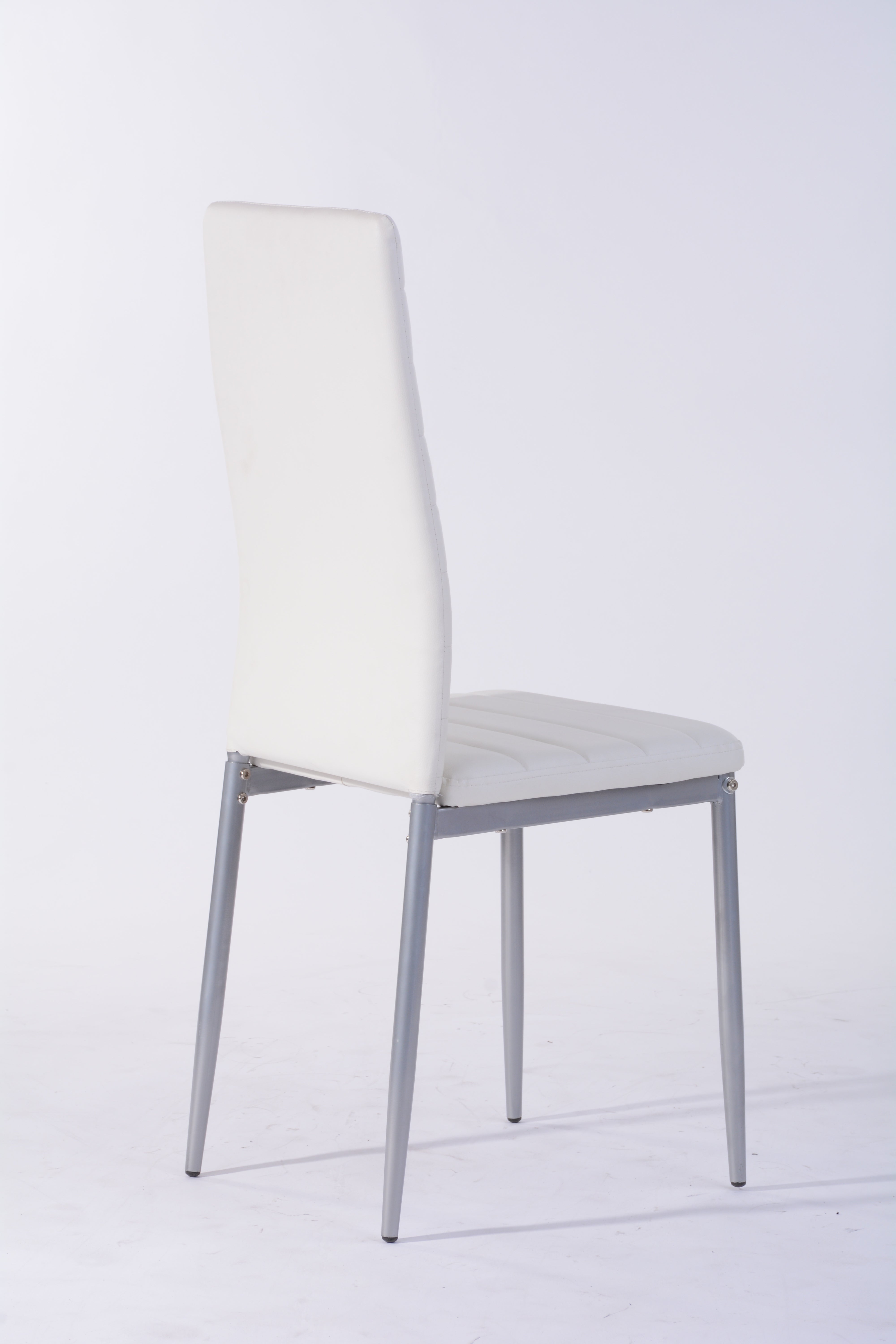 סרג'י שקוף - פינת אוכל שולחן שקוף עם 4 כיסאות לבן-אפור