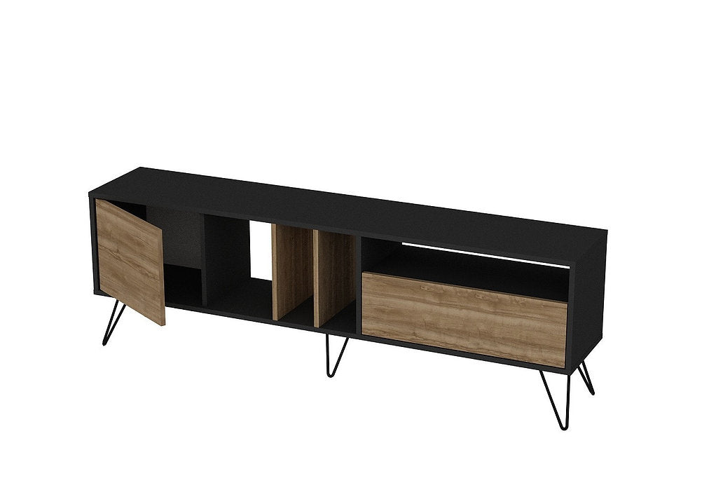 מזנון טלוויזיה מעוצב - MISTICO 180 - אגוז - שחור