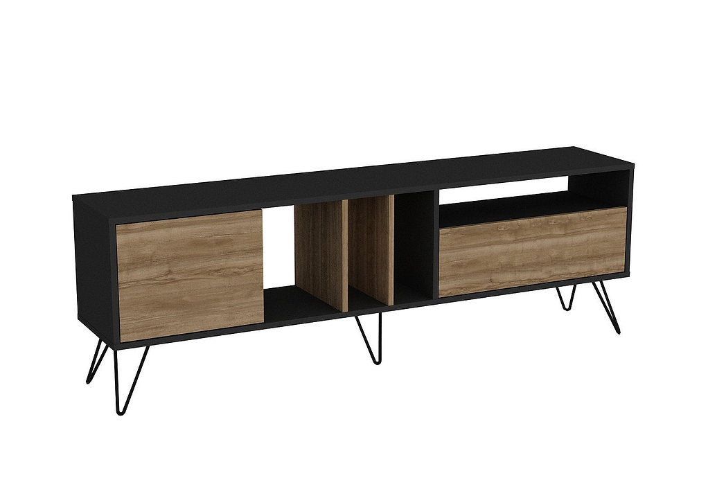 מזנון טלוויזיה מעוצב - MISTICO 180 - אגוז - שחור