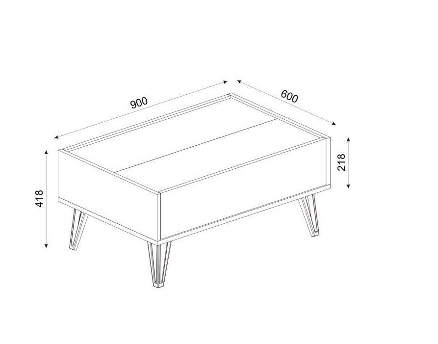 בורגס DE8130 – שולחן סלון בסגנון כפרי