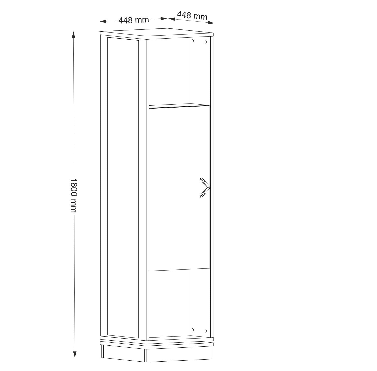 ספין לבן DE5931 - ארון מראה מסתובב