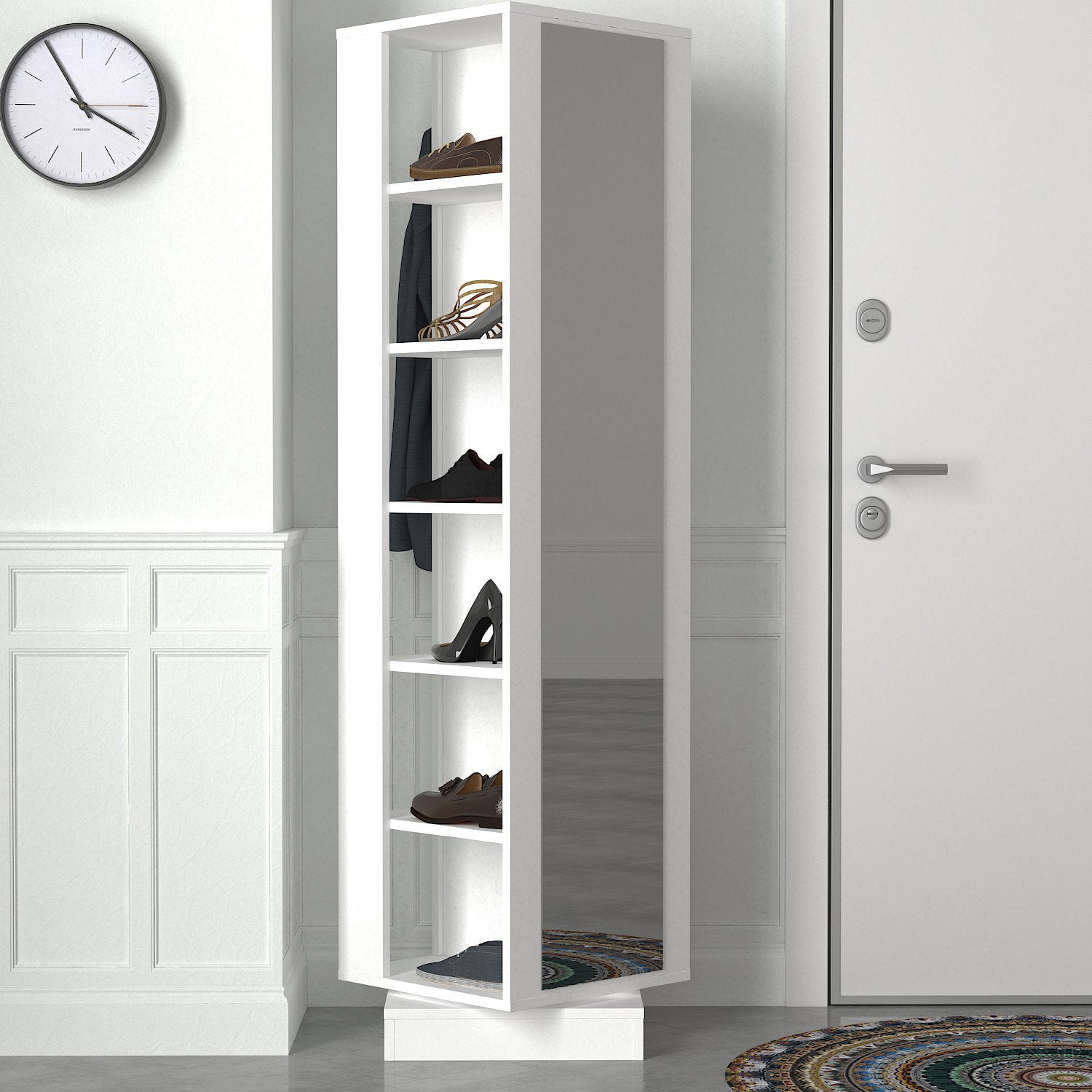 ספין לבן DE5931 - ארון מראה מסתובב