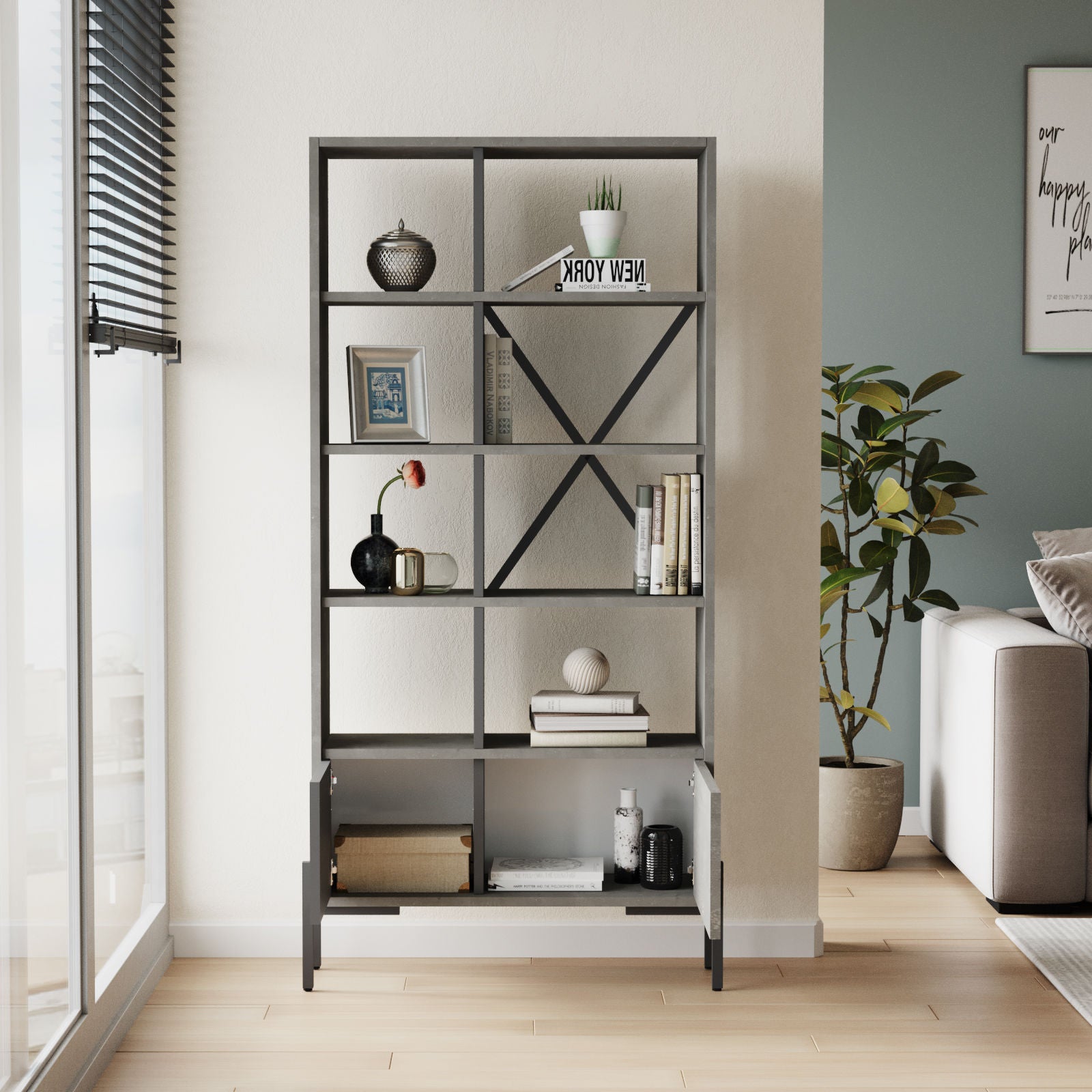 Booki BO1-GA – ספריה מעוצבת