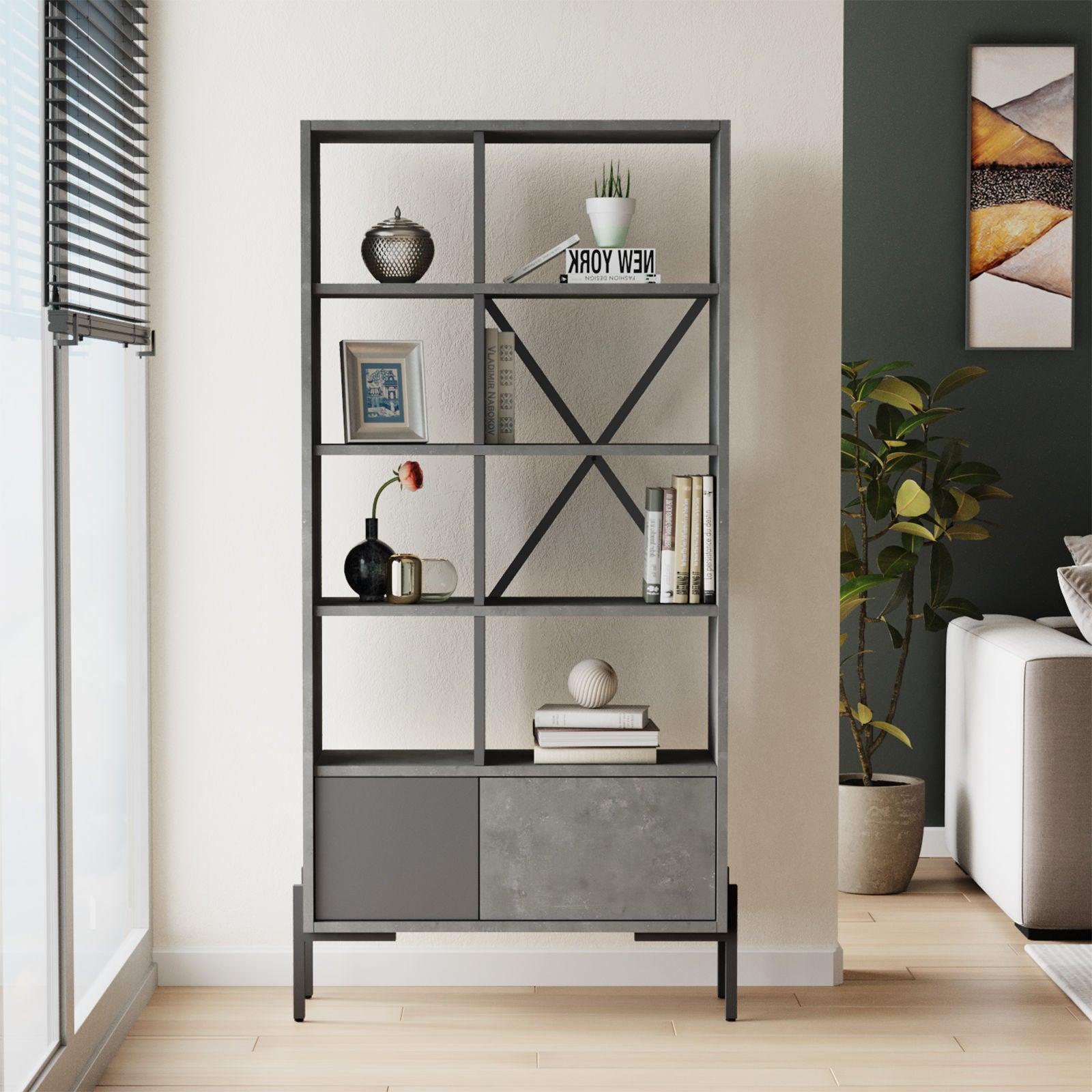 Booki BO1-GA – ספריה מעוצבת