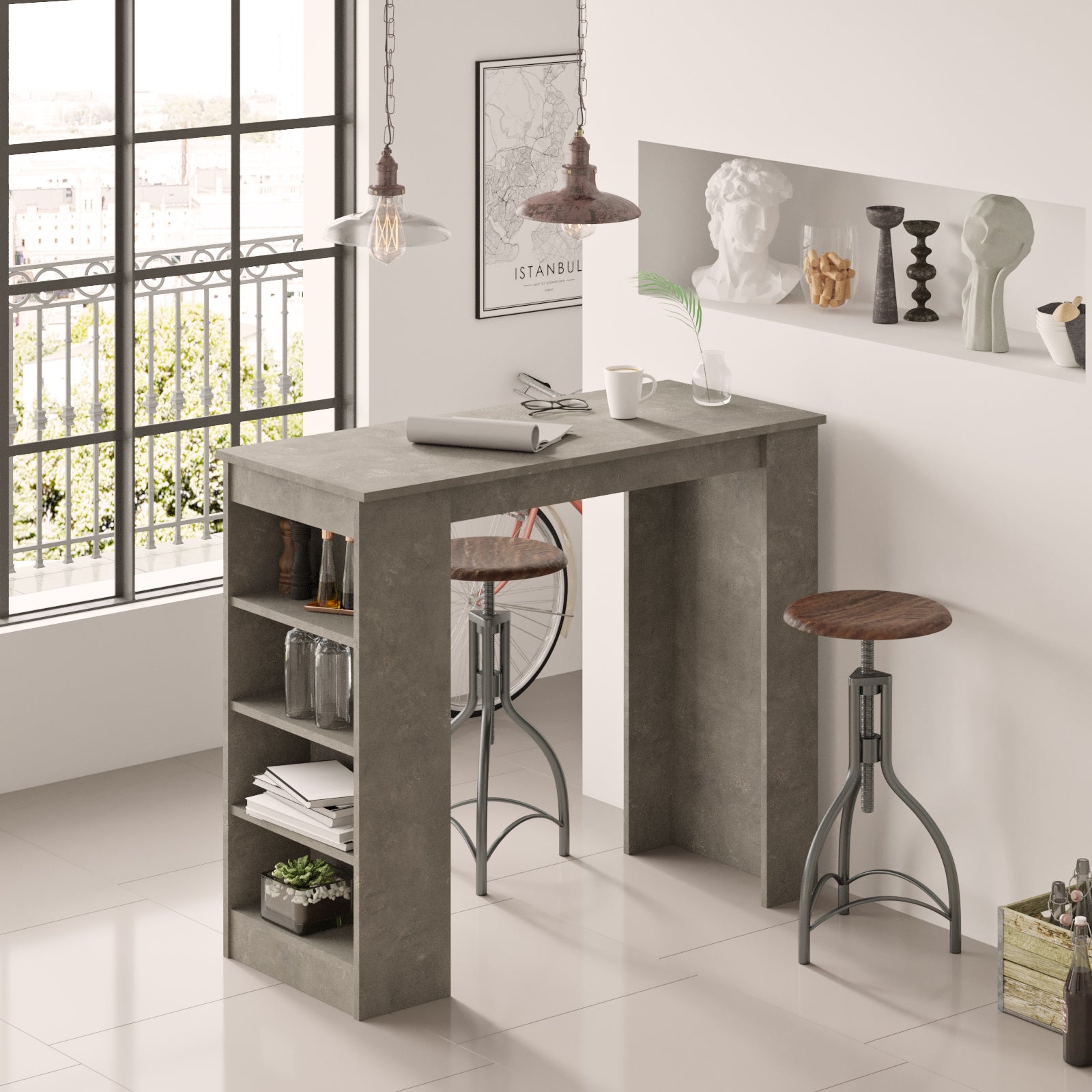 מילאנו ST1-RG – שולחן בר מעוצב