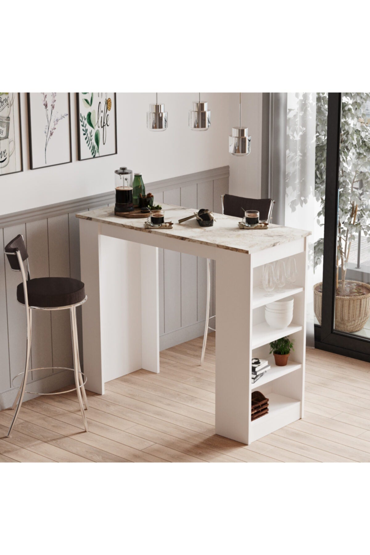 מילאנו ST1-EW – שולחן בר מעוצב