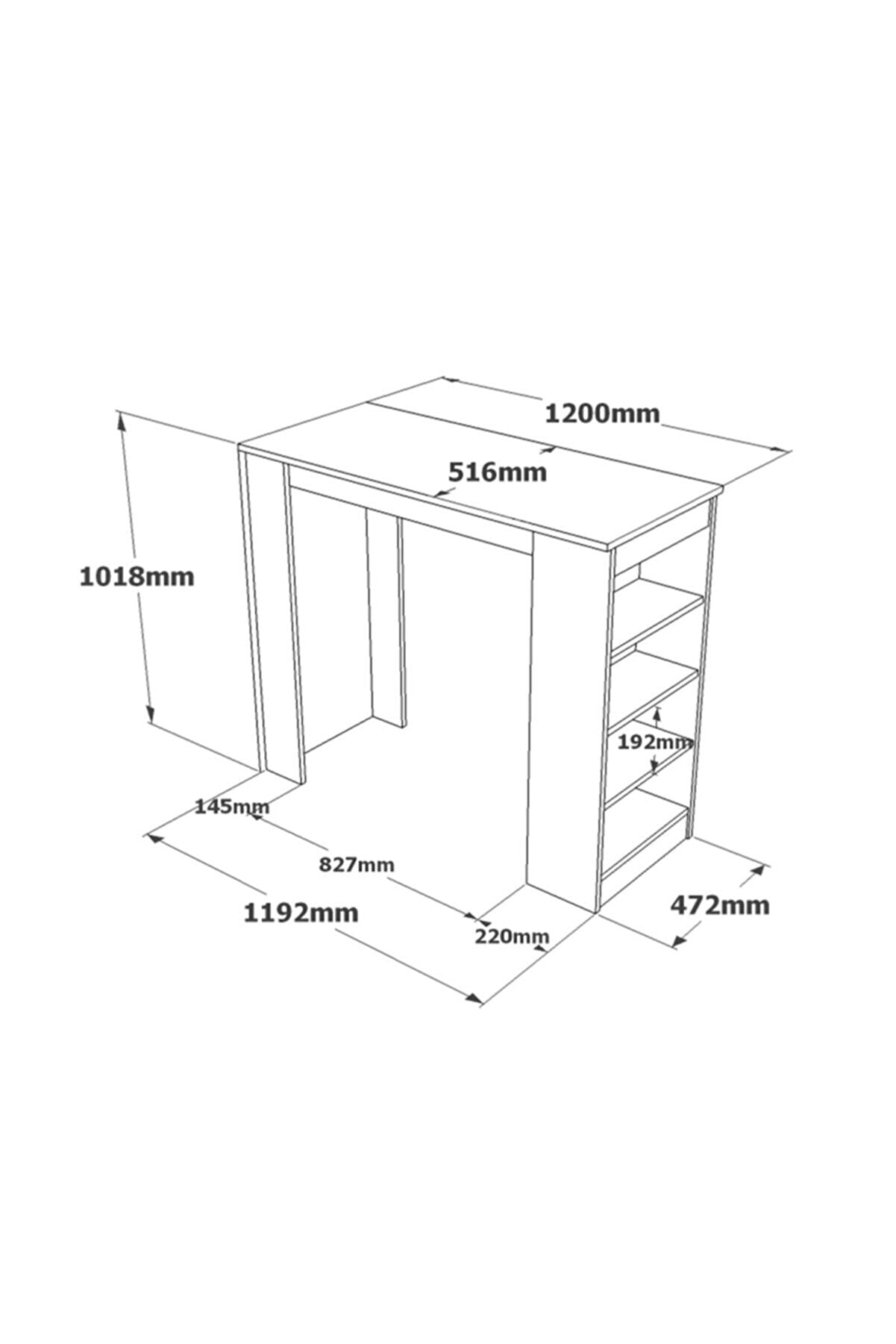 מילאנו ST1-LW – שולחן בר מעוצב