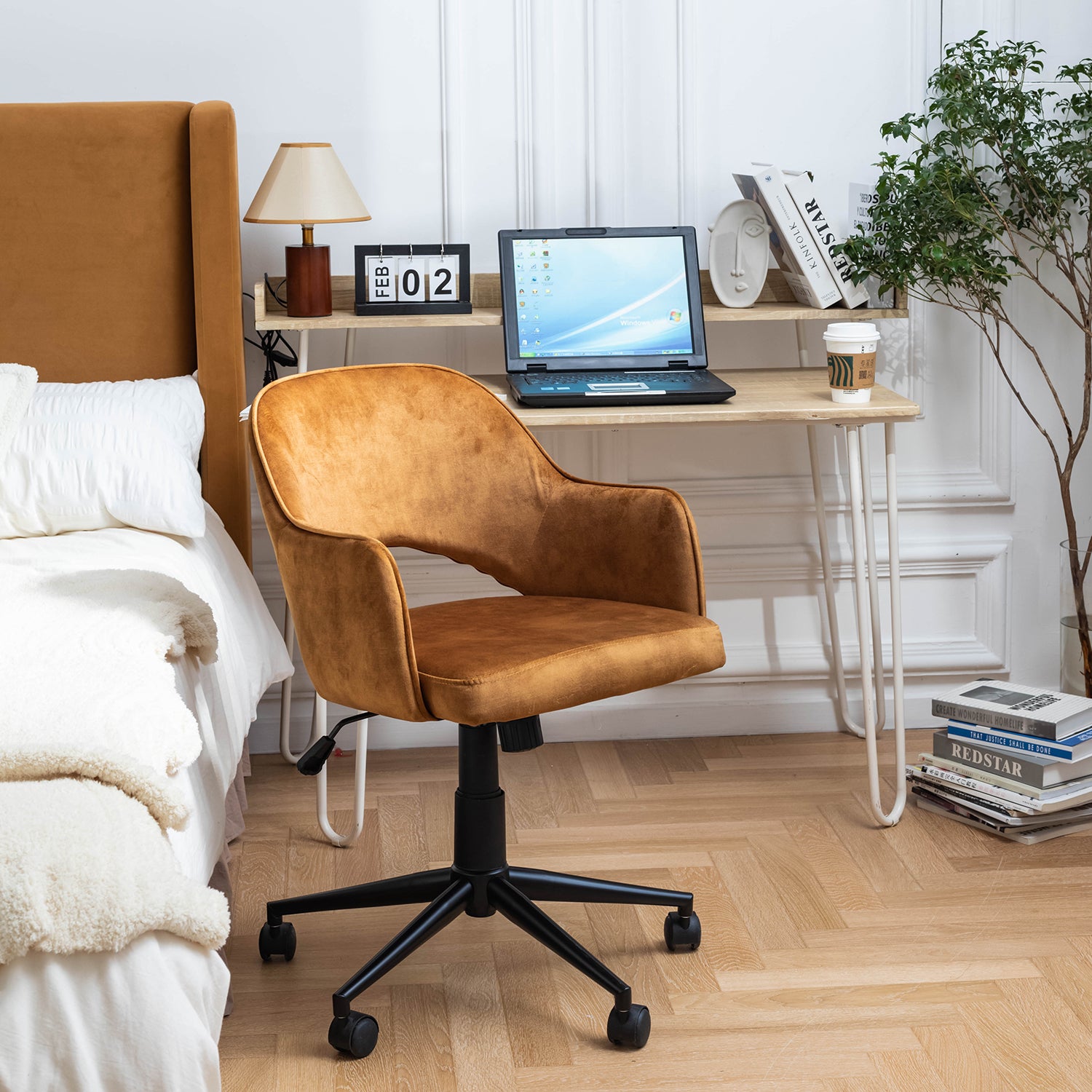 CLARKSON חרדל - כיסא משרדי מעוצב