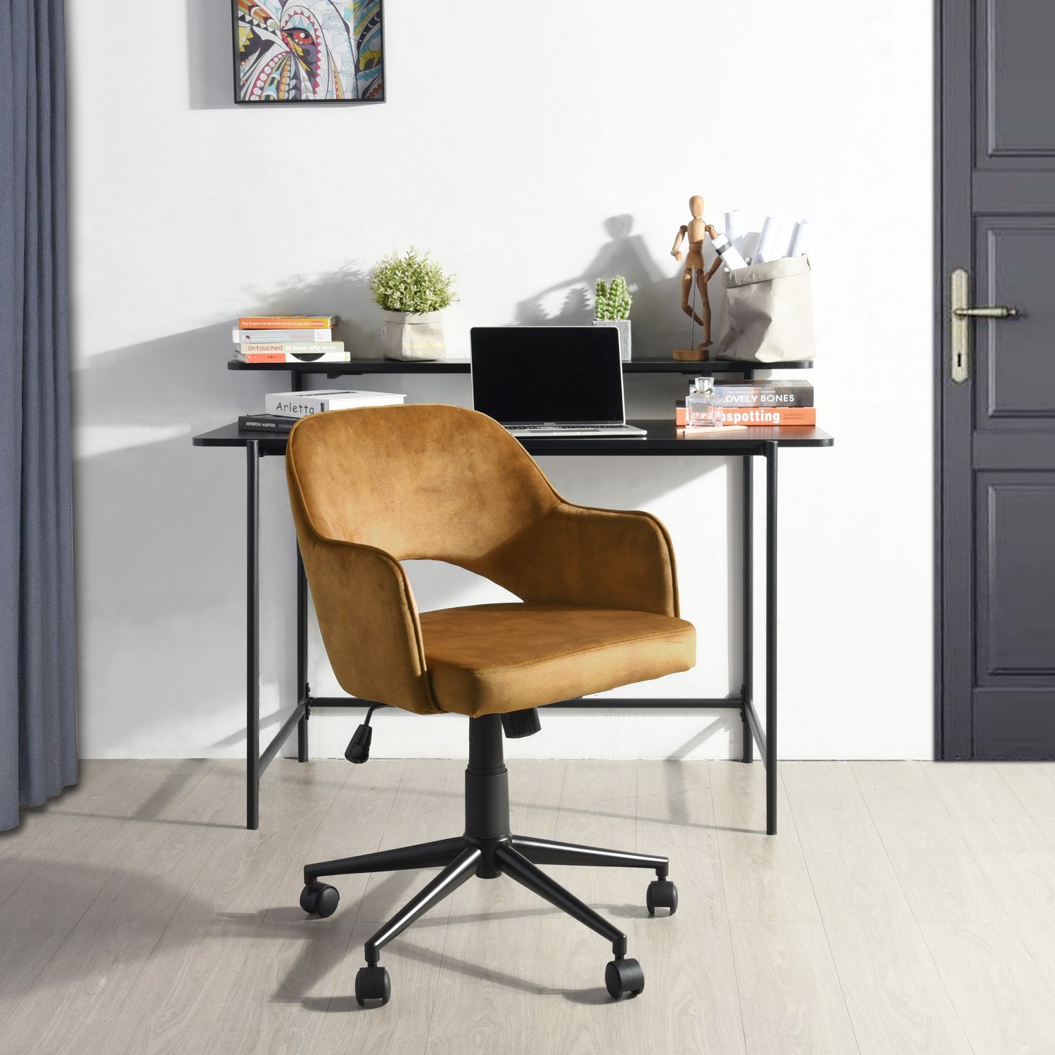 CLARKSON חרדל - כיסא משרדי מעוצב