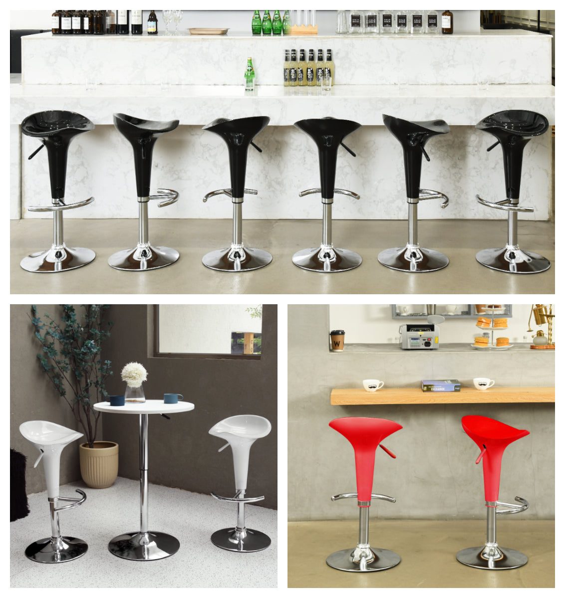 ELIJAH לבן - כיסא בר