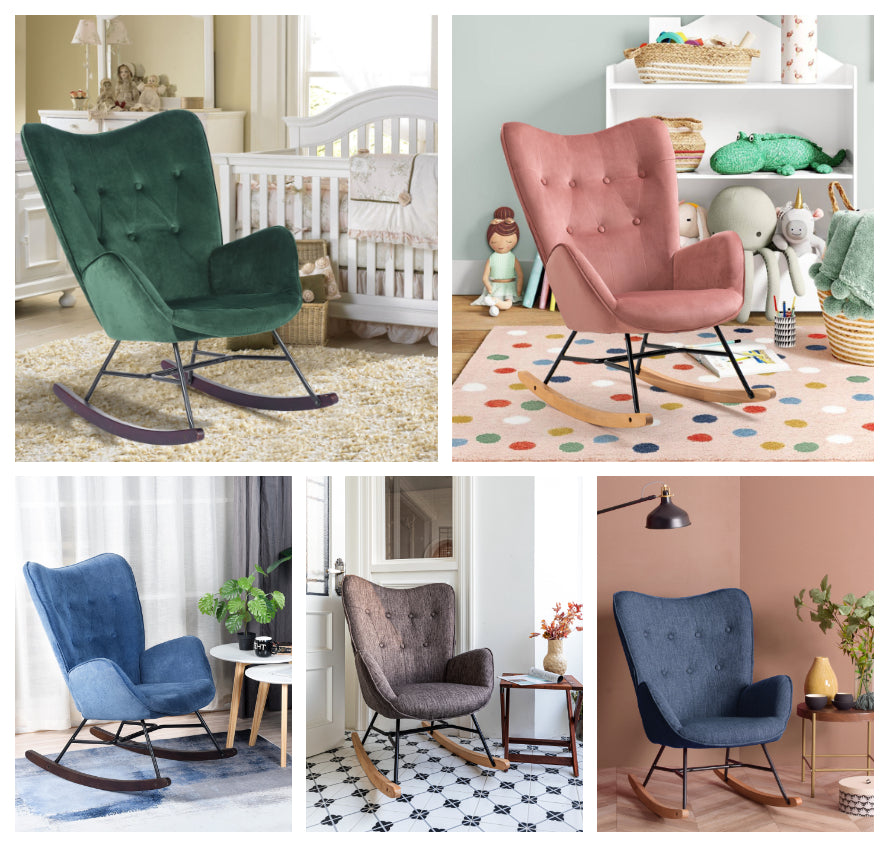 אפפינג בד כחול כהה – כורסת נדנדה