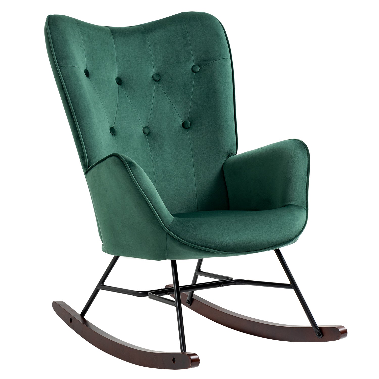 אפפינג KD קטיפה ירוק – כורסת נדנדה