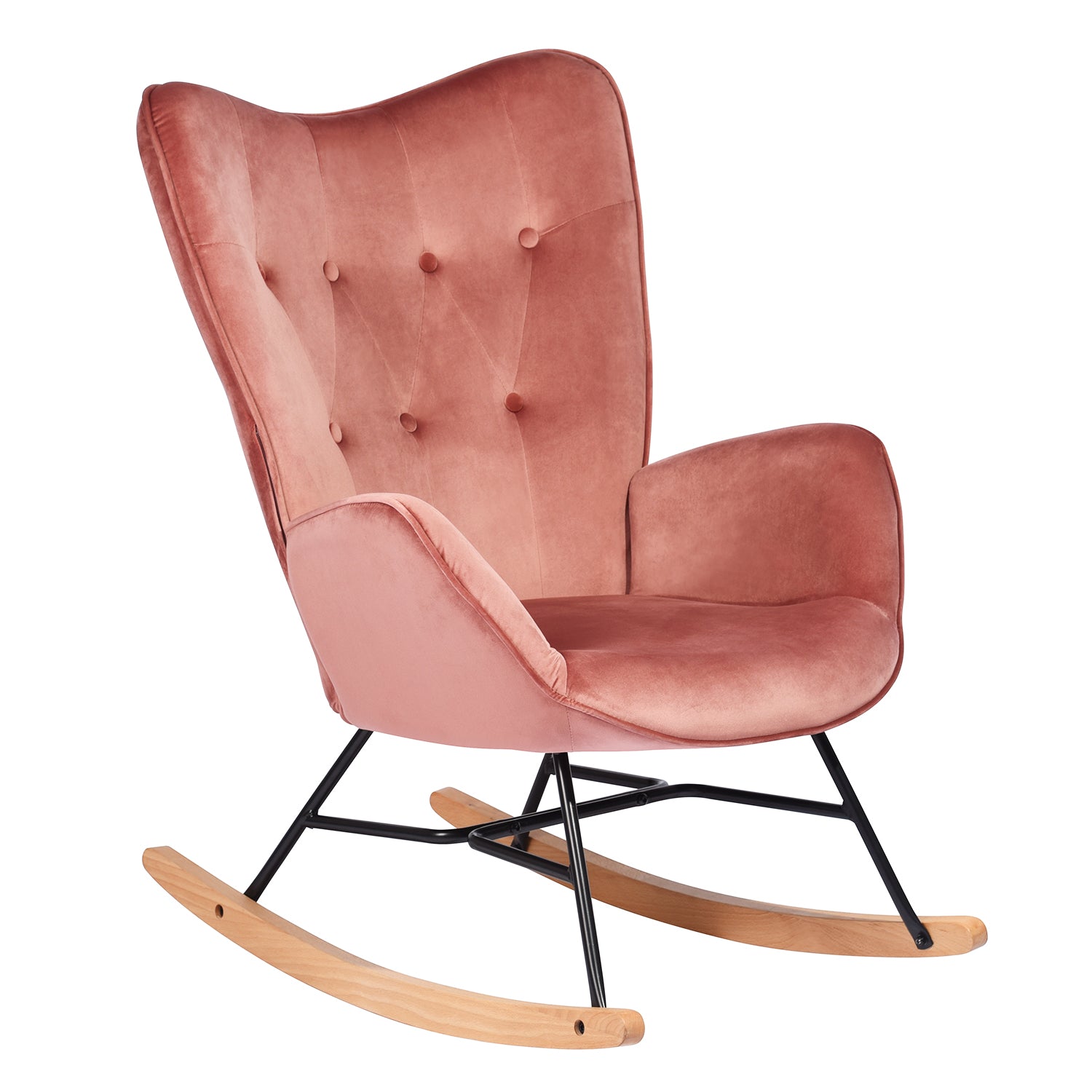 אפפינג קטיפה ורוד – כורסת נדנדה