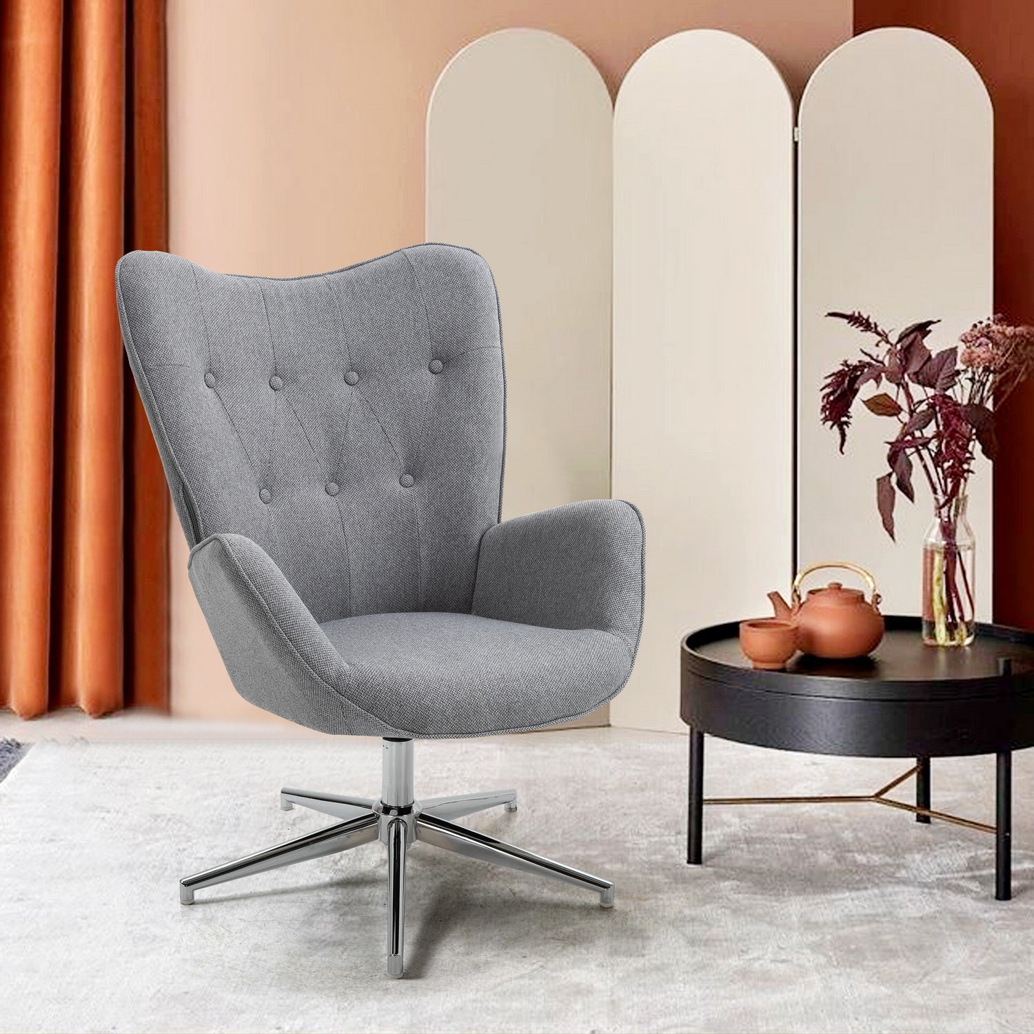 FUCHS אפור – כורסה מעוצבת