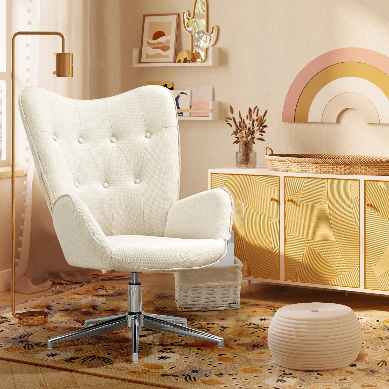 FUCHS שמנת – כורסה מעוצבת