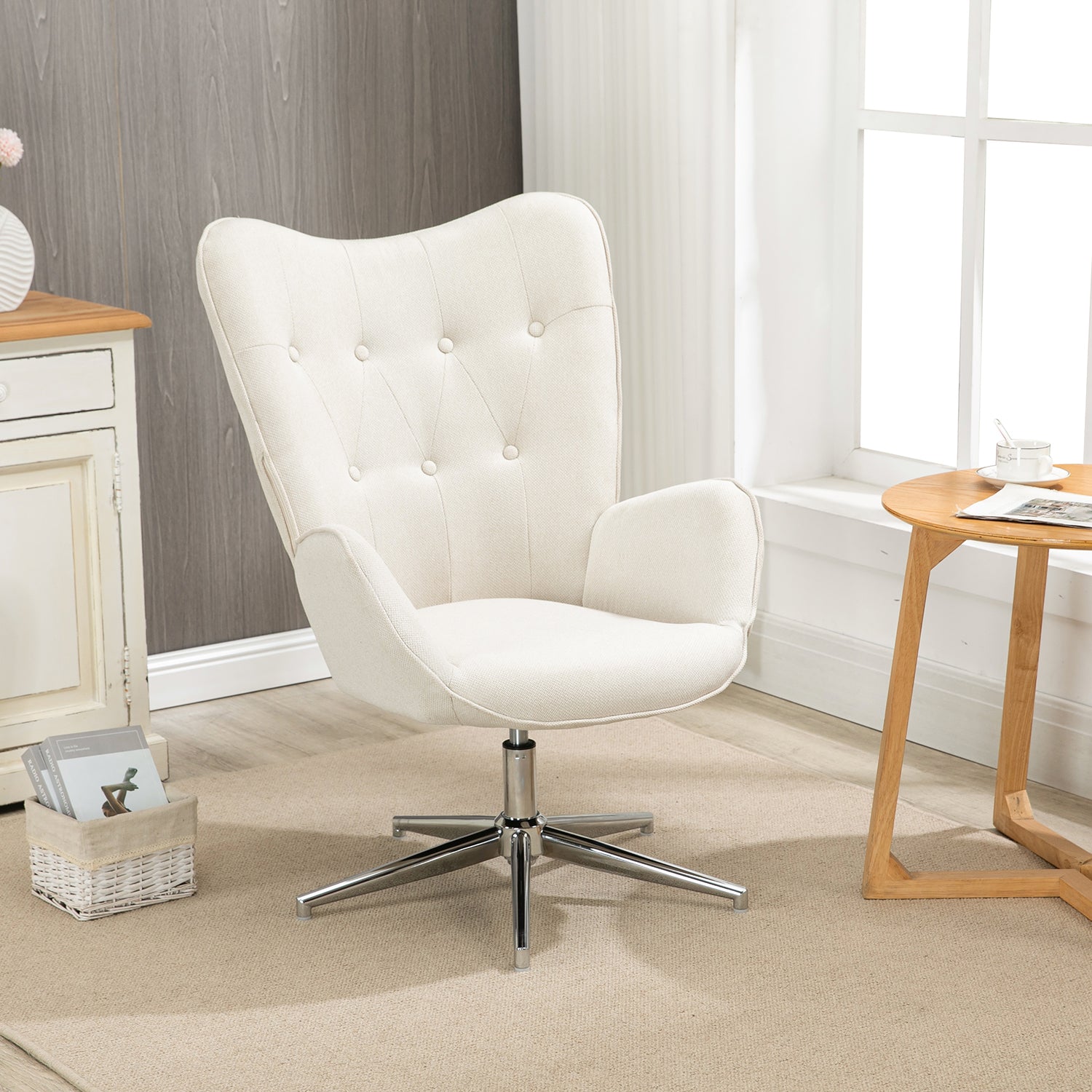 FUCHS שמנת – כורסה מעוצבת