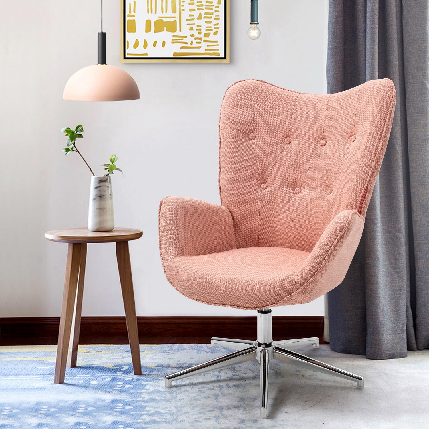 FUCHS ורוד בהיר – כורסה מעוצבת