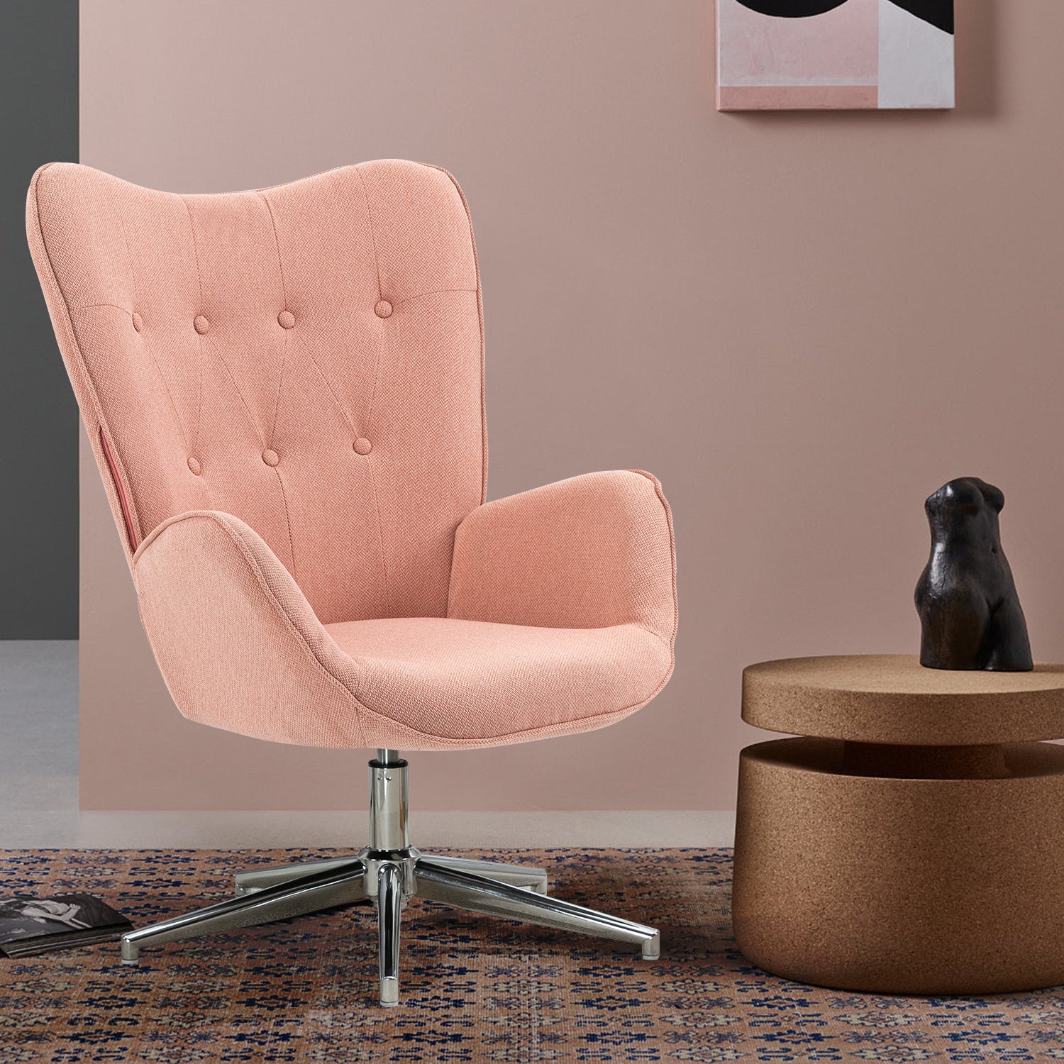 FUCHS ורוד בהיר – כורסה מעוצבת