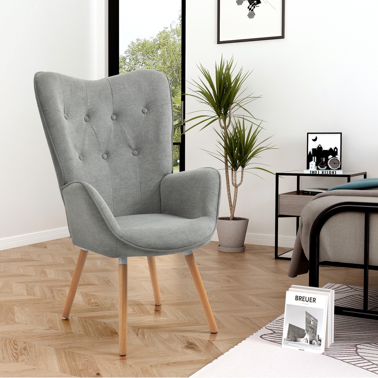 קאסי אפור – כורסת רטרו