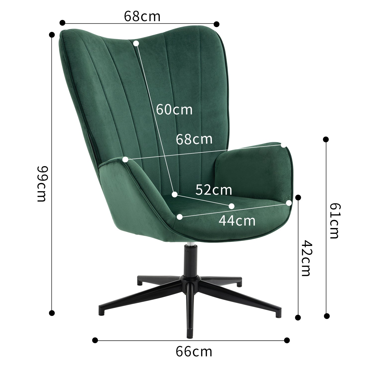 LINDELOF ירוק - כורסה מעוצבת