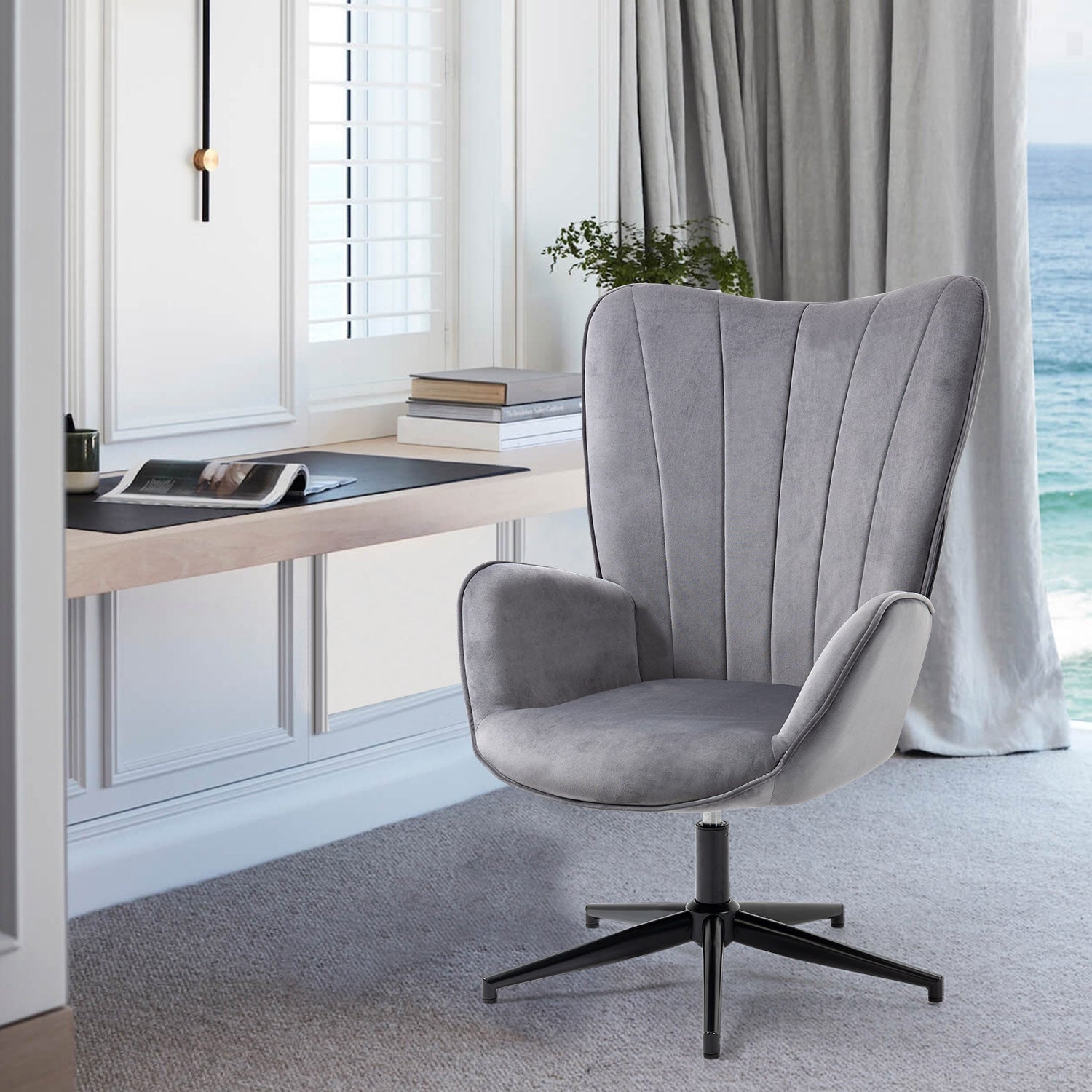 LINDELOF אפור - כורסה מעוצבת