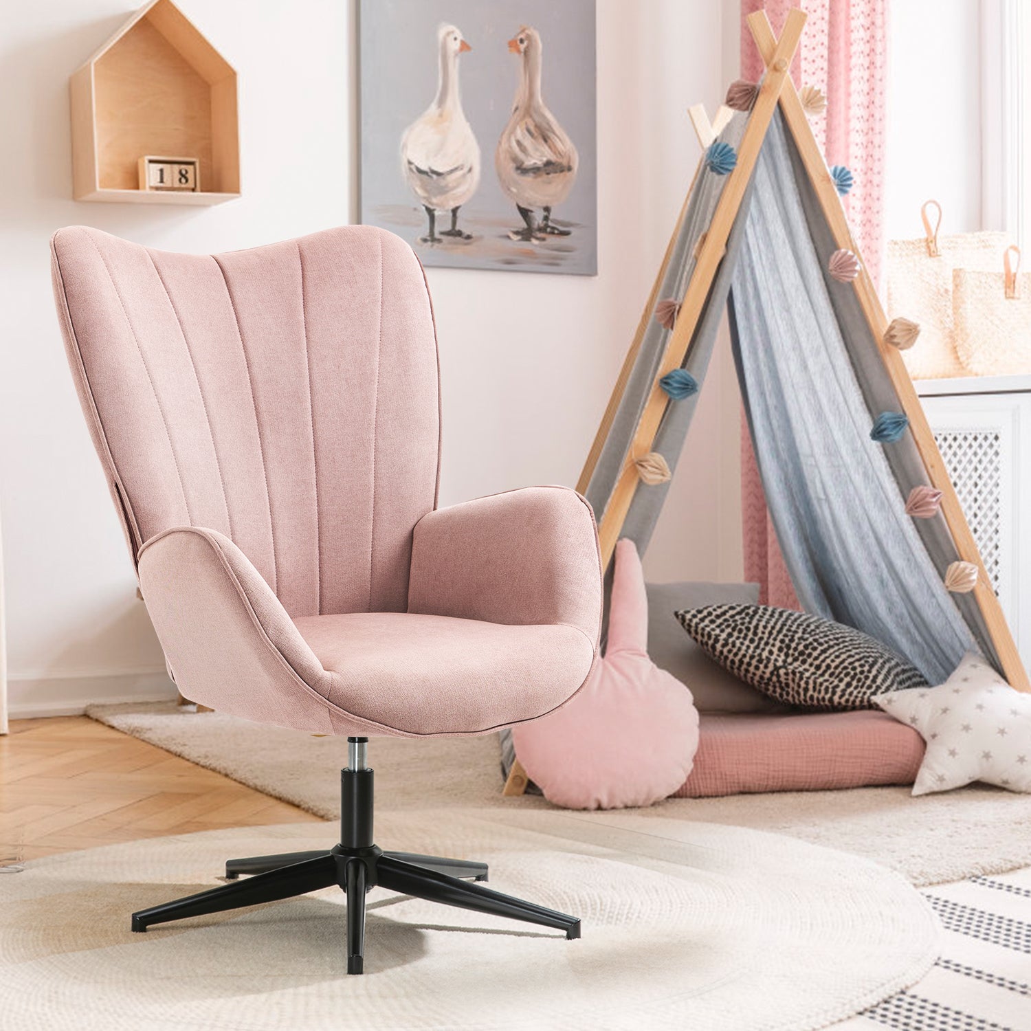 LINDELOF ורוד - כורסה מעוצבת