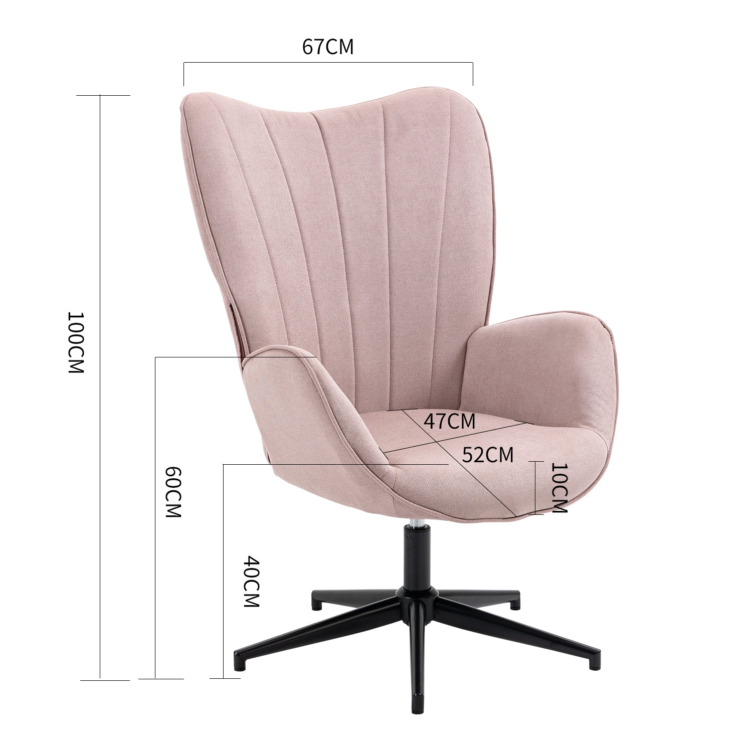 LINDELOF ורוד - כורסה מעוצבת