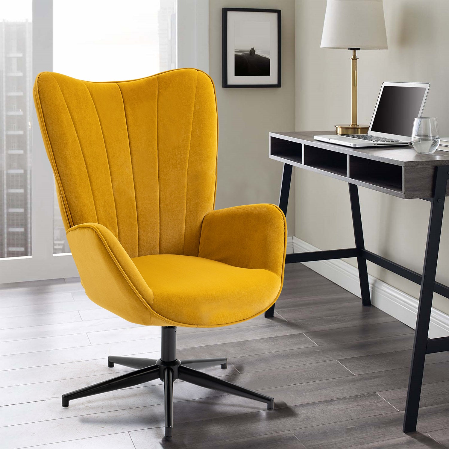 LINDELOF חרדל - כורסה מעוצבת