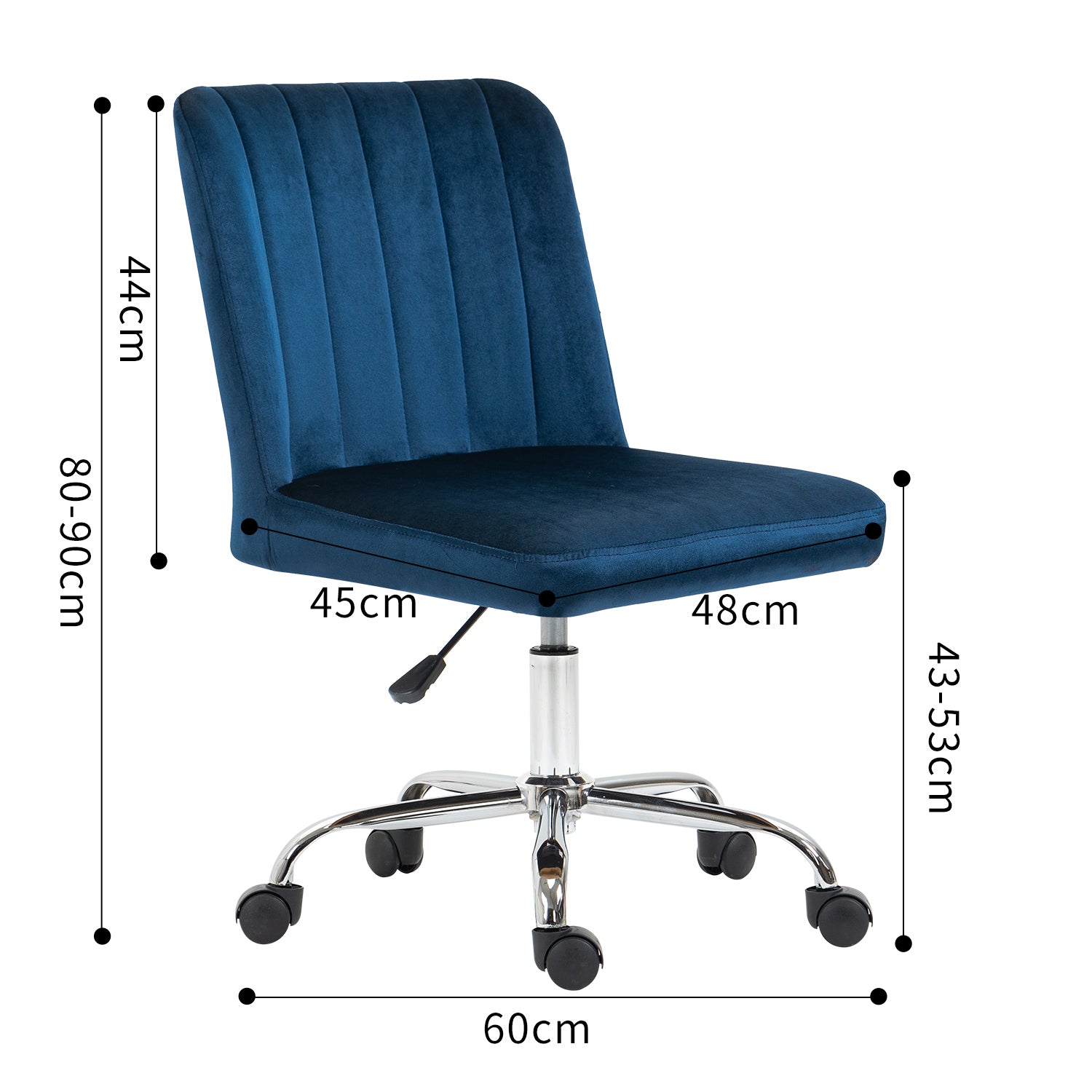 MAKER קטיפה כחול – כיסא משרדי מעוצב