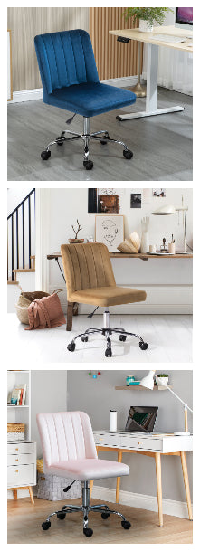 MAKER קטיפה כחול – כיסא משרדי מעוצב