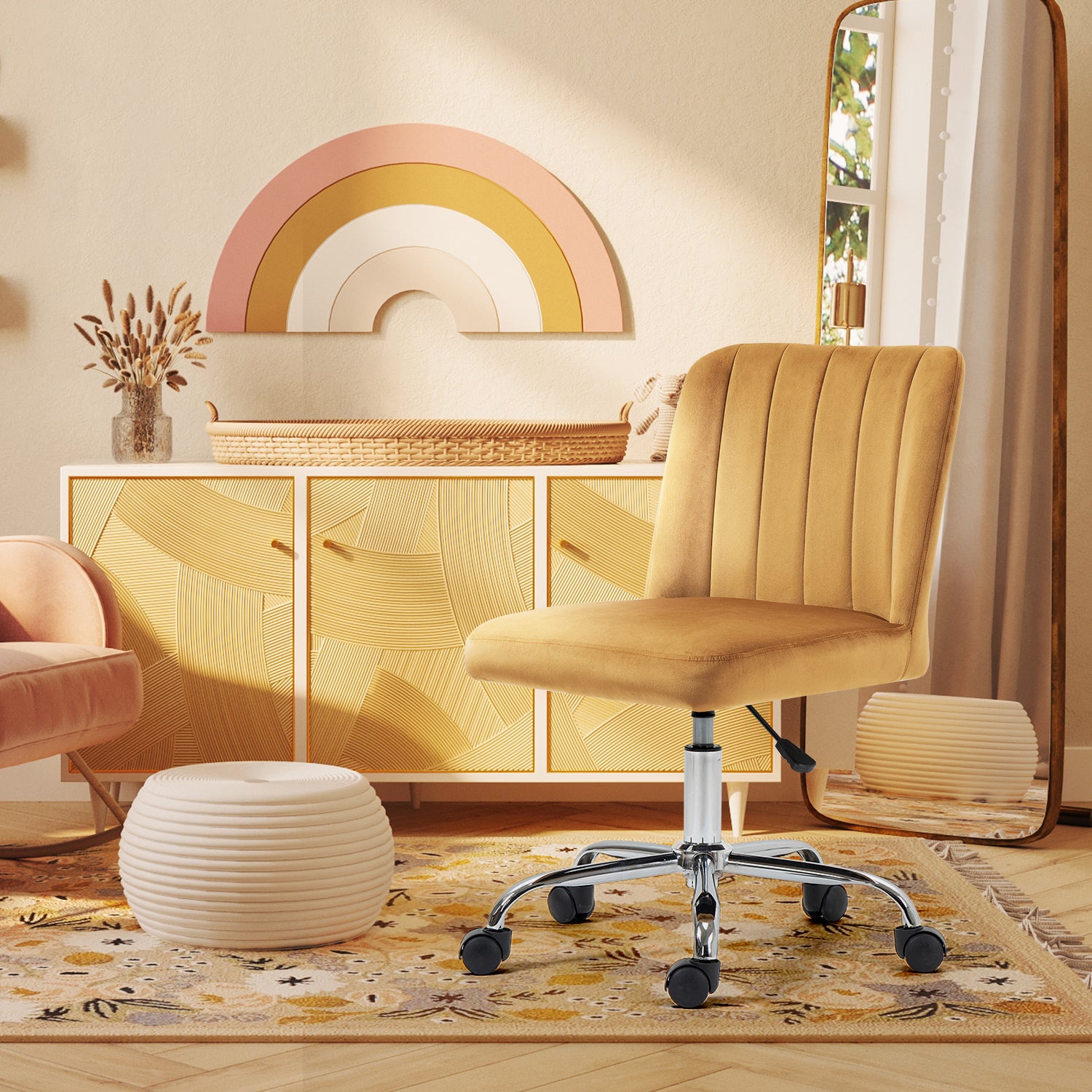 MAKER בז' – כיסא משרדי מעוצב