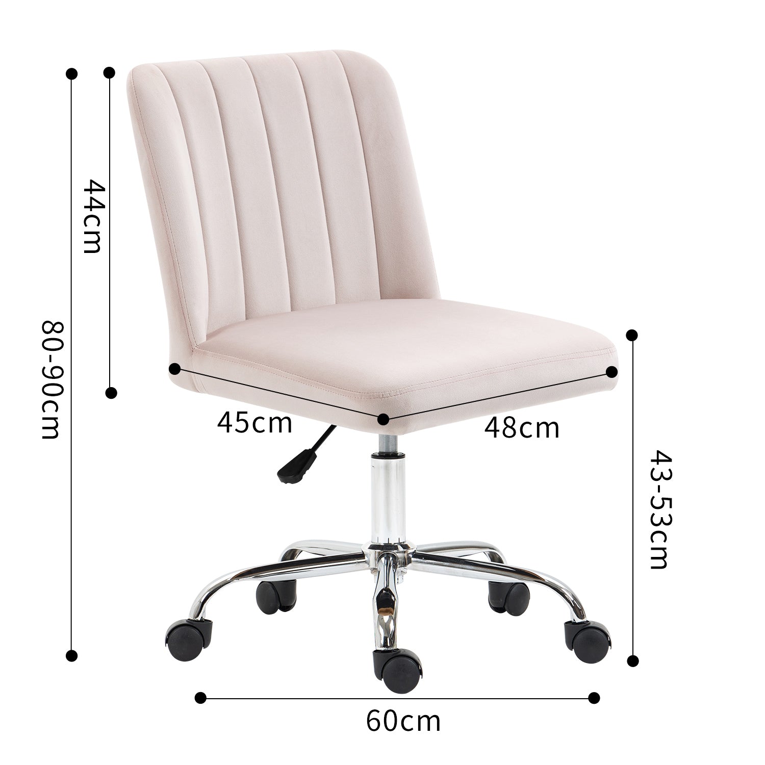 MAKER קטיפה ורוד – כיסא משרדי מעוצב