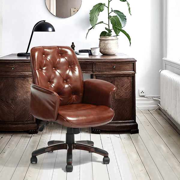 טומסינה PU חום- כיסא מנהל אקסקלוסיבי