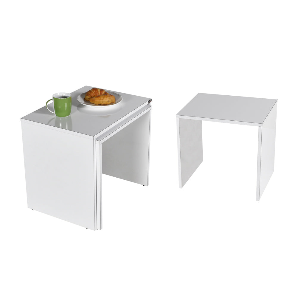 ניק - HP-103 לבן -  שלישיית שולחנות קפה