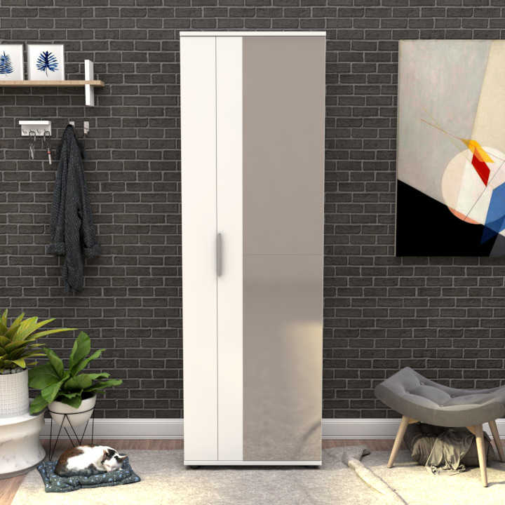 ריצרד HC629 לבן - ארון מראה עשרה מדפים